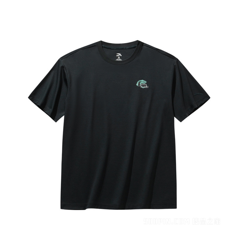 安踏生活系列ANTAICONIC男子遮热凉感3A抗菌短袖针织衫