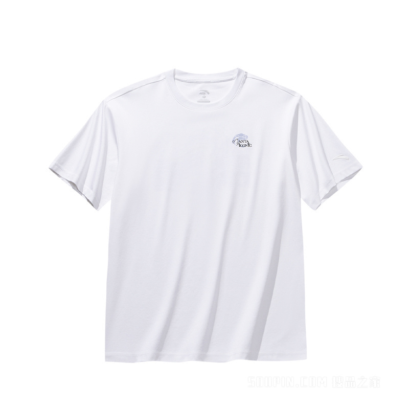 安踏生活系列ANTAICONIC男子遮热凉感3A抗菌短袖针织衫