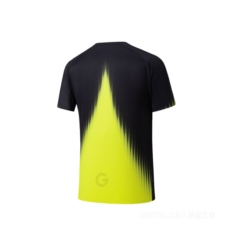 安踏冠军越野跑男子吸湿速干短袖针织衫