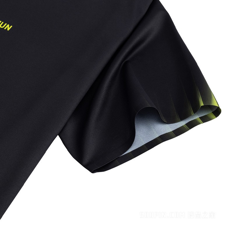 安踏冠军越野跑男子吸湿速干短袖针织衫