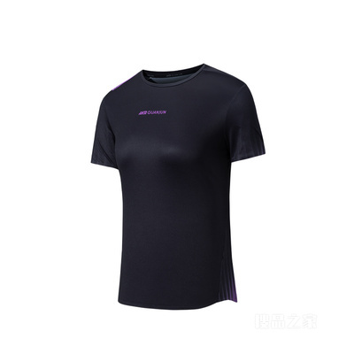 安踏冠军越野跑女子吸湿速干短袖针织衫
