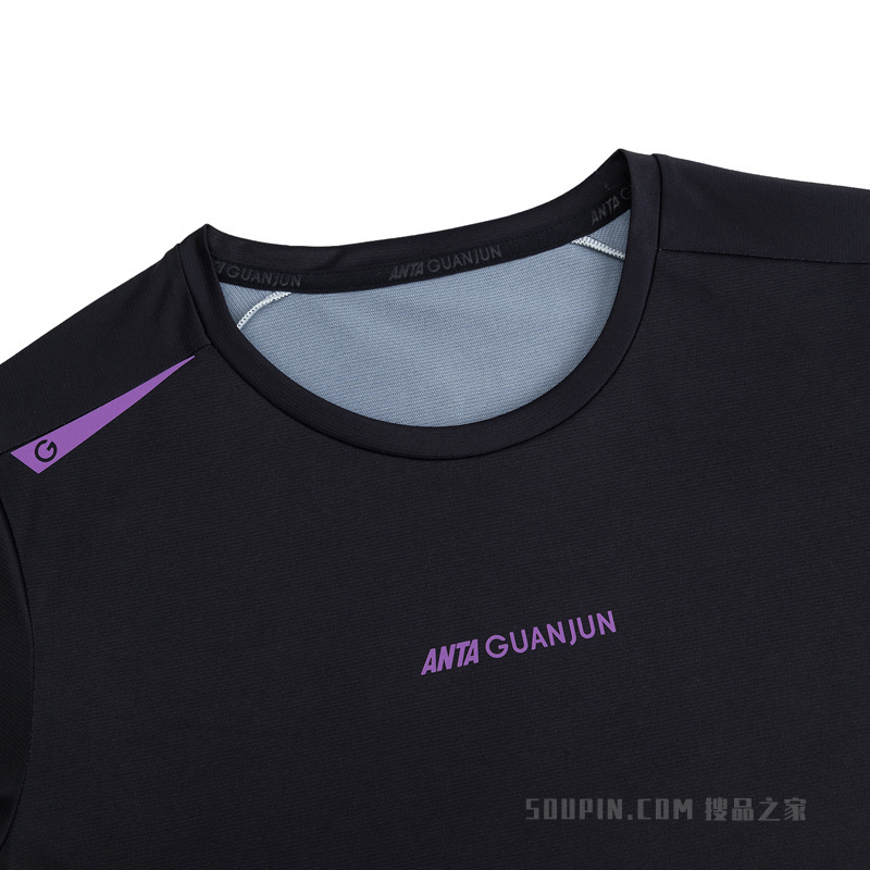 安踏冠军越野跑女子吸湿速干短袖针织衫