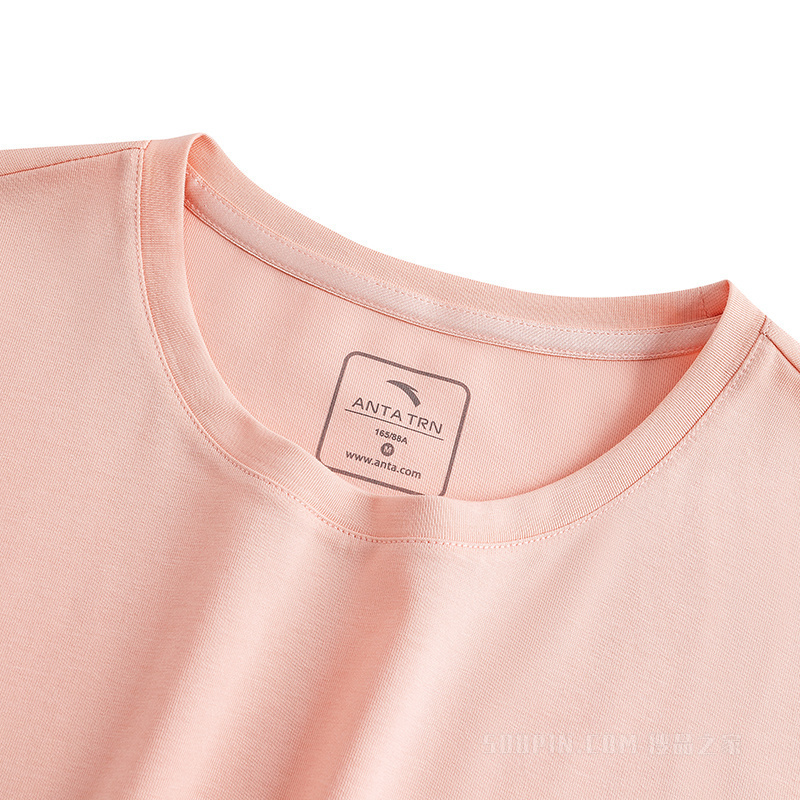 安踏训练女子冰肤3A抗菌短袖针织衫