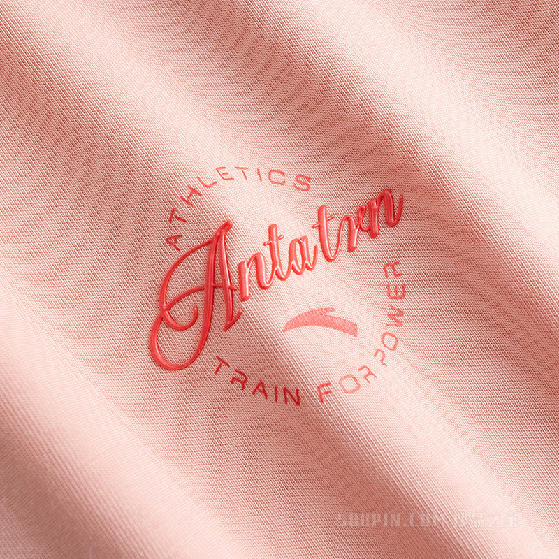 安踏训练女子冰肤3A抗菌短袖针织衫