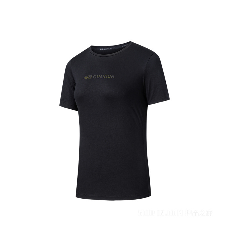 安踏冠军荣耀女子冰肤短袖针织衫