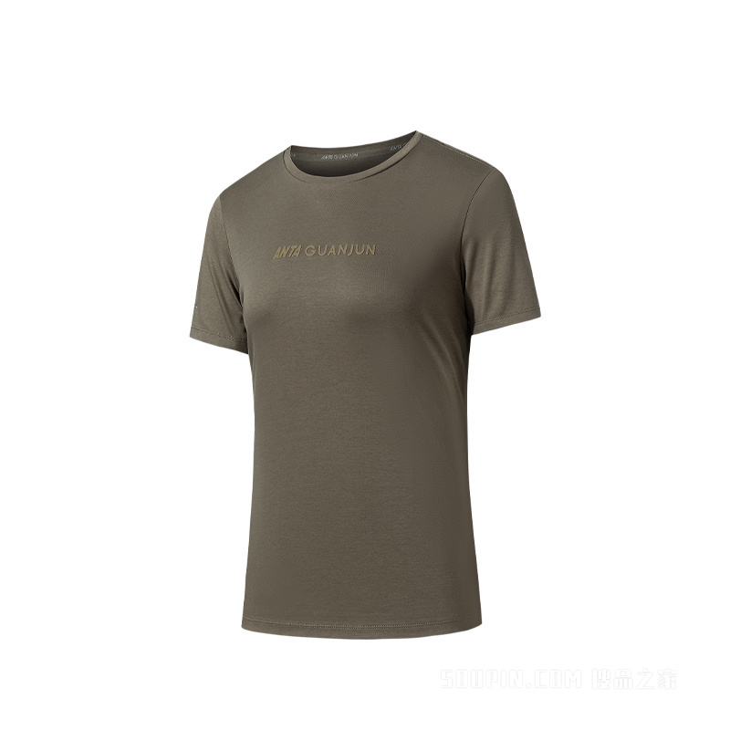 安踏冠军荣耀女子冰肤短袖针织衫