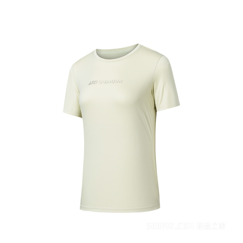 安踏冠军荣耀女子冰肤短袖针织衫