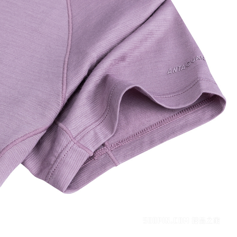 安踏冠军徒步女子吸湿速干短袖针织衫
