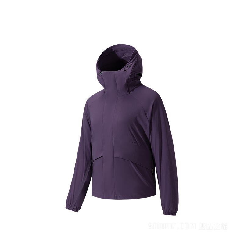 安踏冠军户外旅行女子无氟防泼水梭织外套