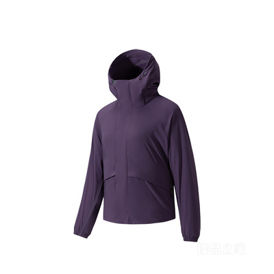 安踏冠军户外旅行女子无氟防泼水梭织外套