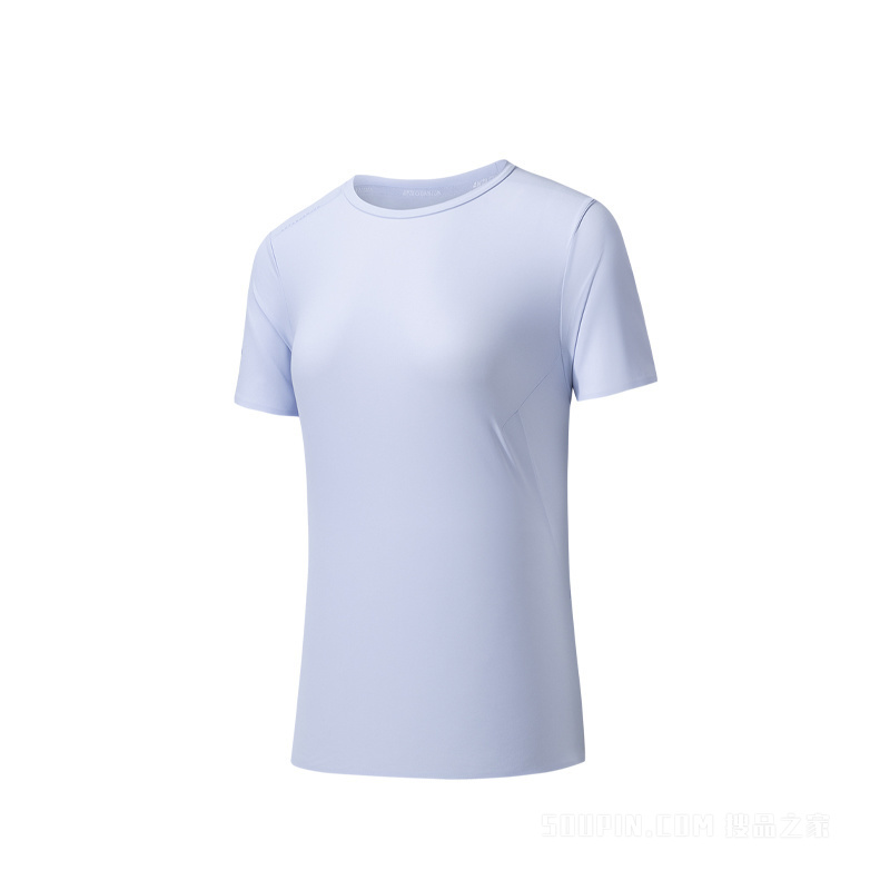 安踏冠军荣耀女子消臭抗紫外冰肤短袖针织衫