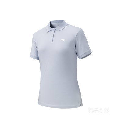 安踏运动复古女子短袖POLO衫