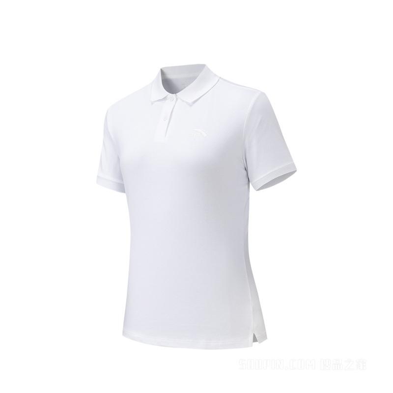 安踏运动复古女子短袖POLO衫