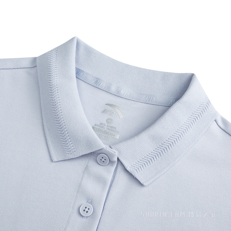 安踏运动复古女子短袖POLO衫