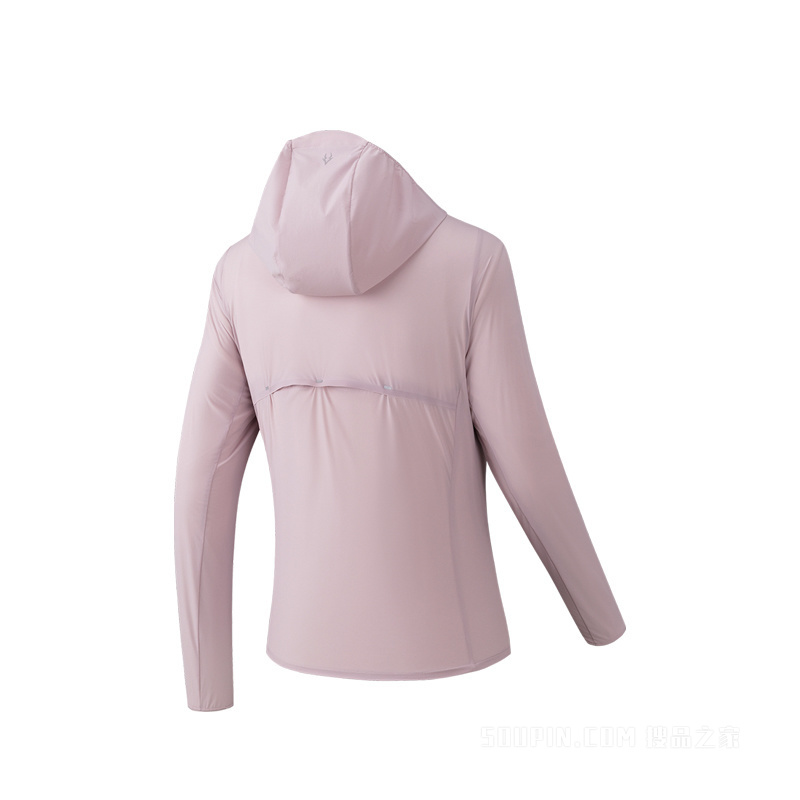 安踏竞速跑女子遮热抗紫外线UPF50防风冰肤梭织运动外套