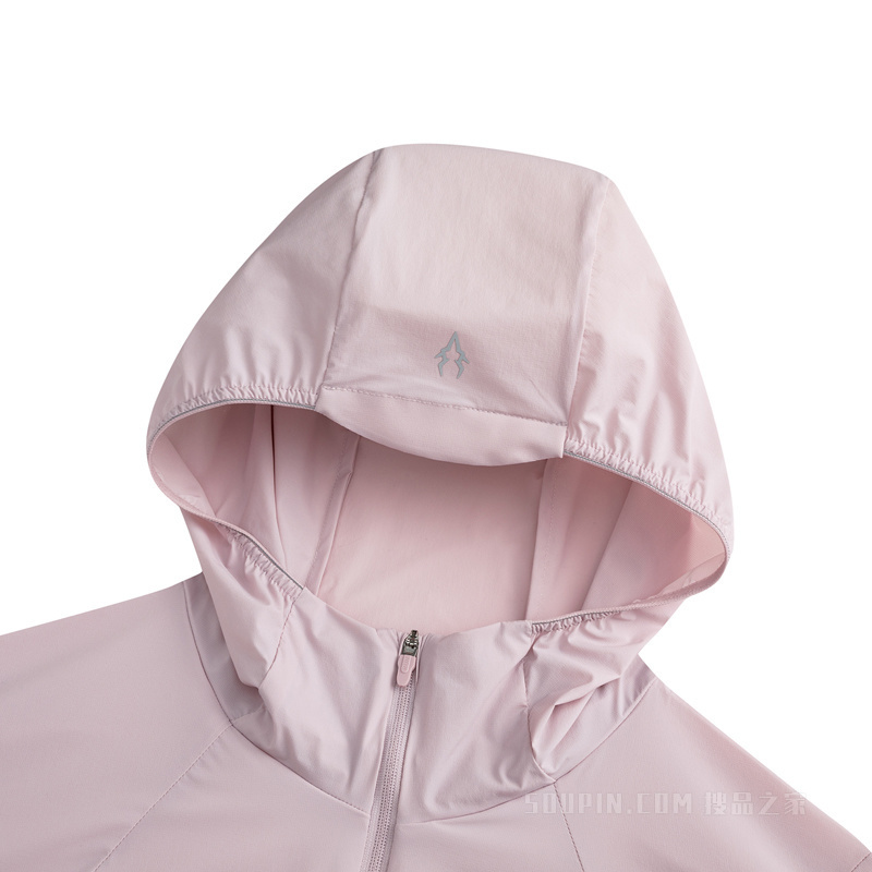 安踏竞速跑女子遮热抗紫外线UPF50防风冰肤梭织运动外套