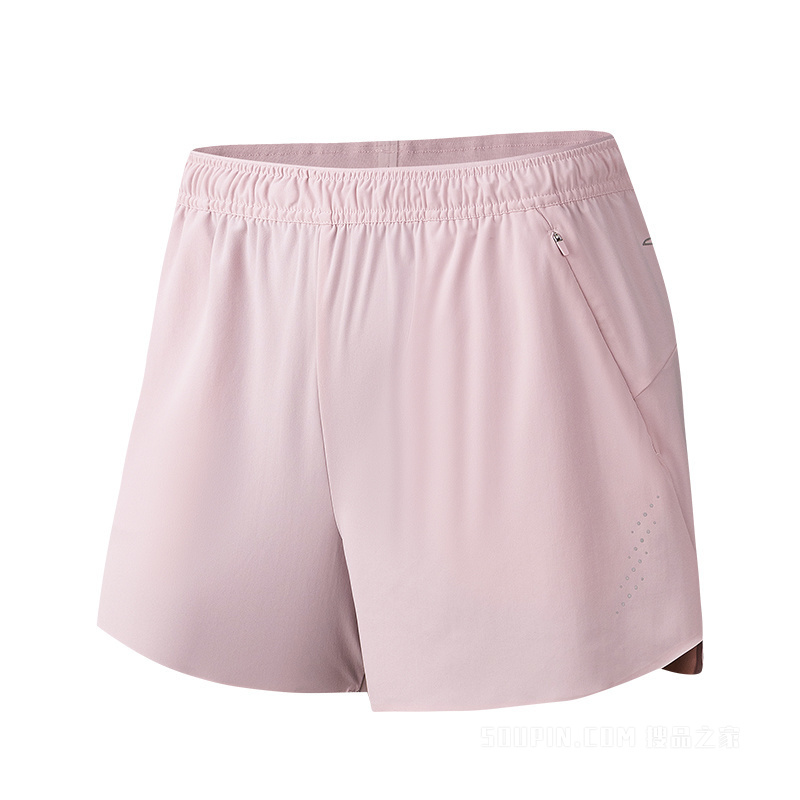 安踏竞速跑女子冰肤针织短裤