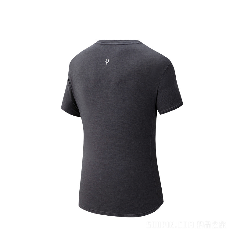 安踏运动羊毛TEE丨竞速跑女子3A抗菌女子短袖针织衫