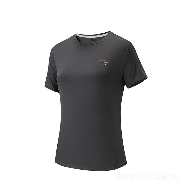 安踏进阶跑女子冰肤短袖针织衫