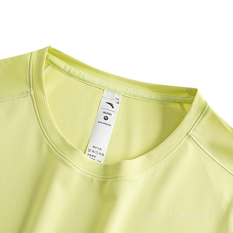 安踏速干之王丨进阶跑女子微多孔速干三代短袖针织衫