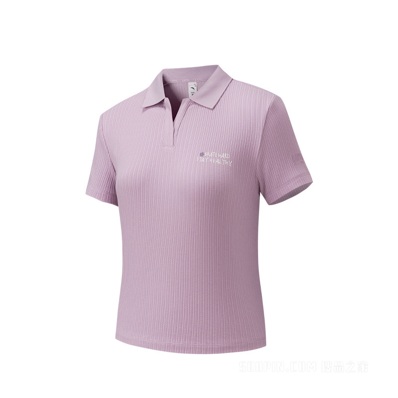 安踏滑板文化女子短袖POLO衫