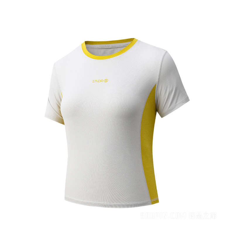 安踏滑板文化女子短袖针织衫