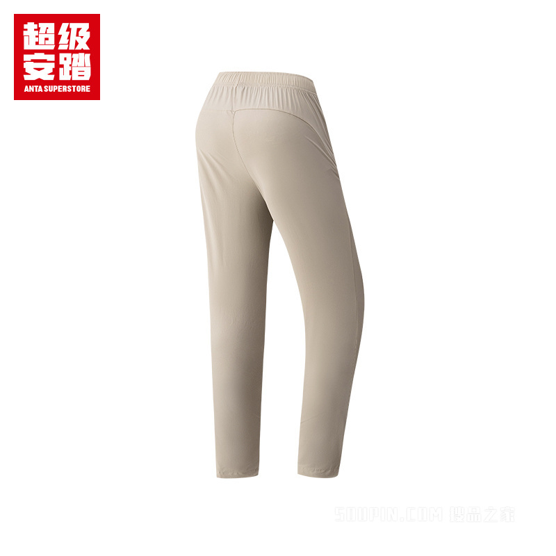 超级安踏跑步女子冰肤透爽梭织运动长裤