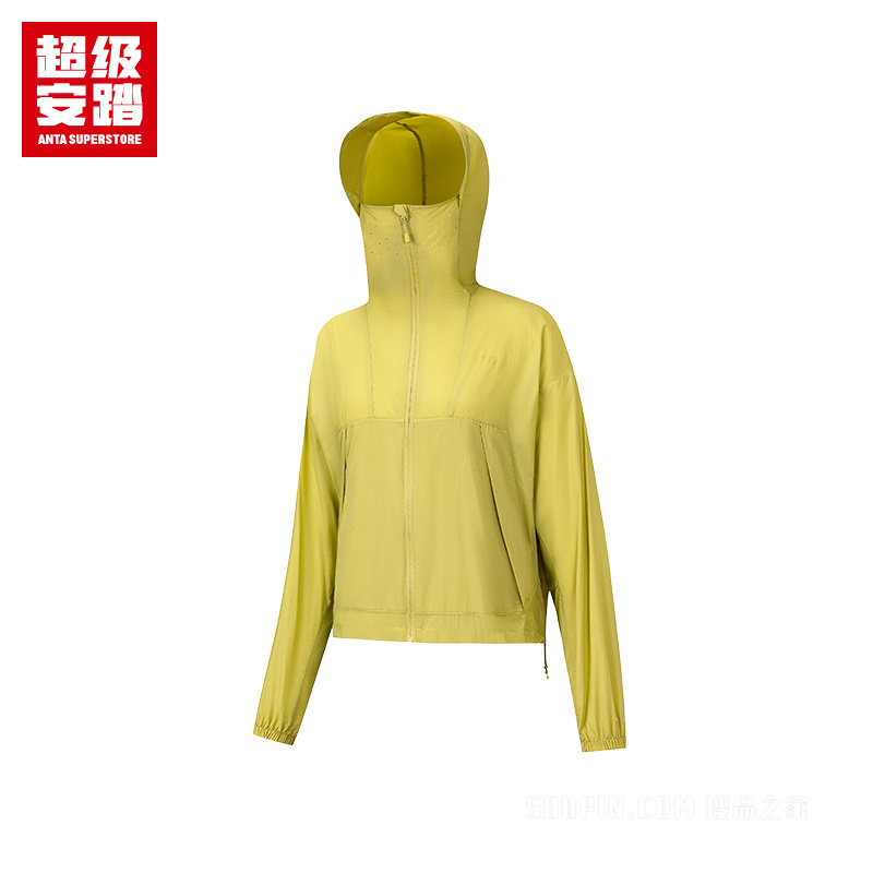 超级安踏户外系列露营女子遮热抗紫外线UPF100冰肤梭织薄外套