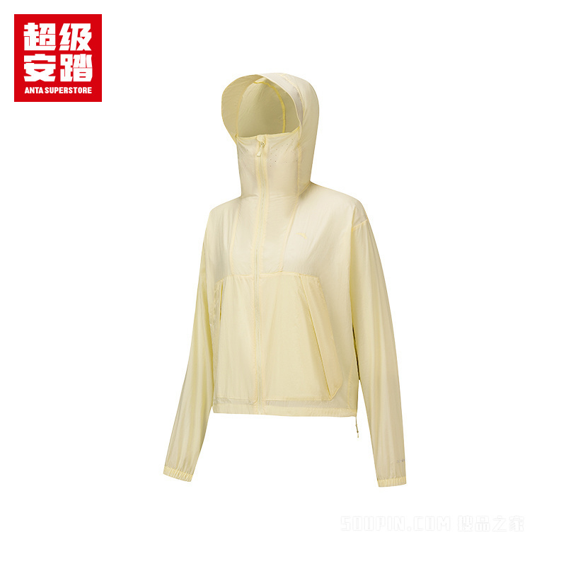 超级安踏户外系列露营女子遮热抗紫外线UPF100冰肤梭织薄外套