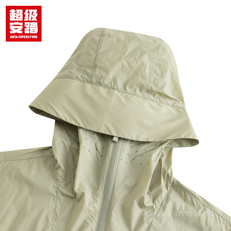 超级安踏户外系列露营女子遮热抗紫外线UPF100冰肤梭织薄外套