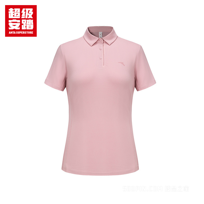 超级安踏小球运动系列网球女子冰肤短袖POLO衫