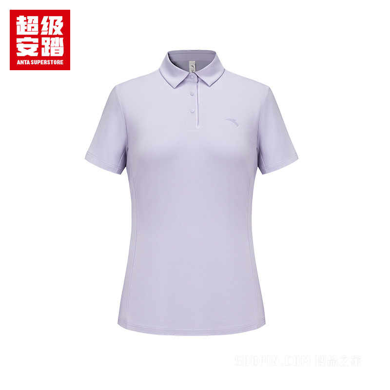 超级安踏小球运动系列网球女子冰肤短袖POLO衫