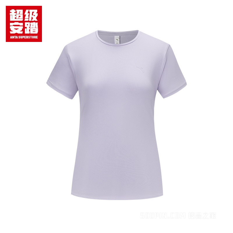 超级安踏跑步女子吸湿速干短袖针织衫