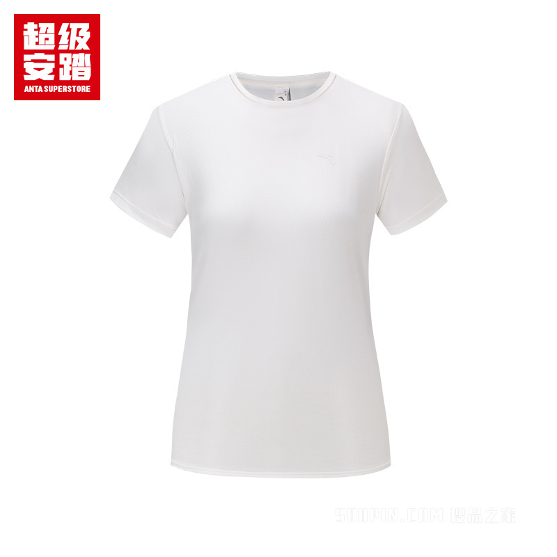 超级安踏跑步女子吸湿速干短袖针织衫