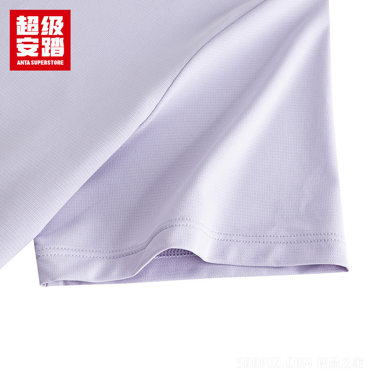 超级安踏跑步女子吸湿速干短袖针织衫