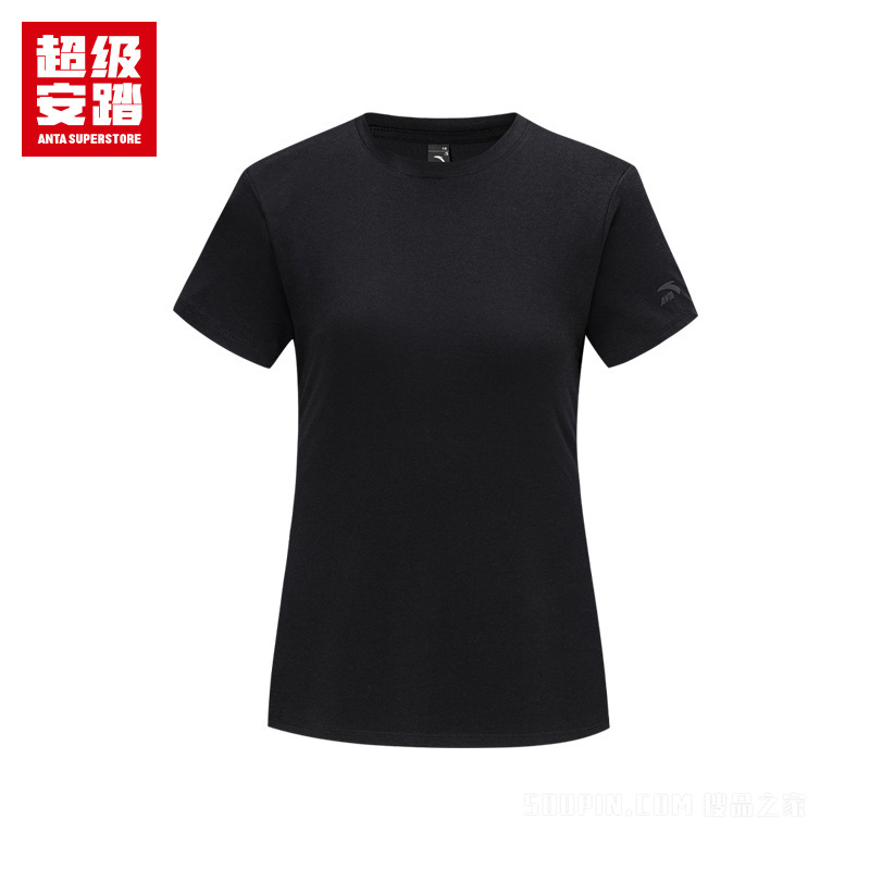 超级安踏运动经典女子冰肤短袖针织衫