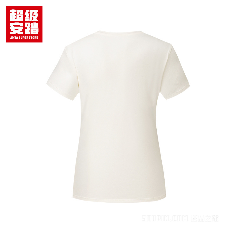 超级安踏运动经典女子冰肤短袖针织衫