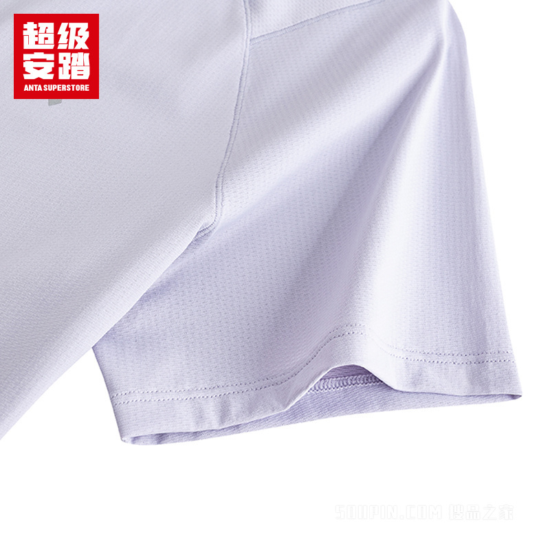 超级安踏跑步女子吸湿速干短袖针织衫
