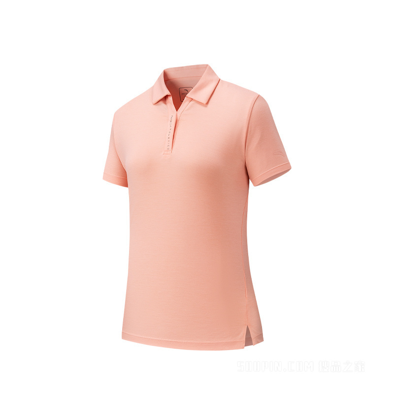 安踏训练女子液柔冰肤短袖POLO衫