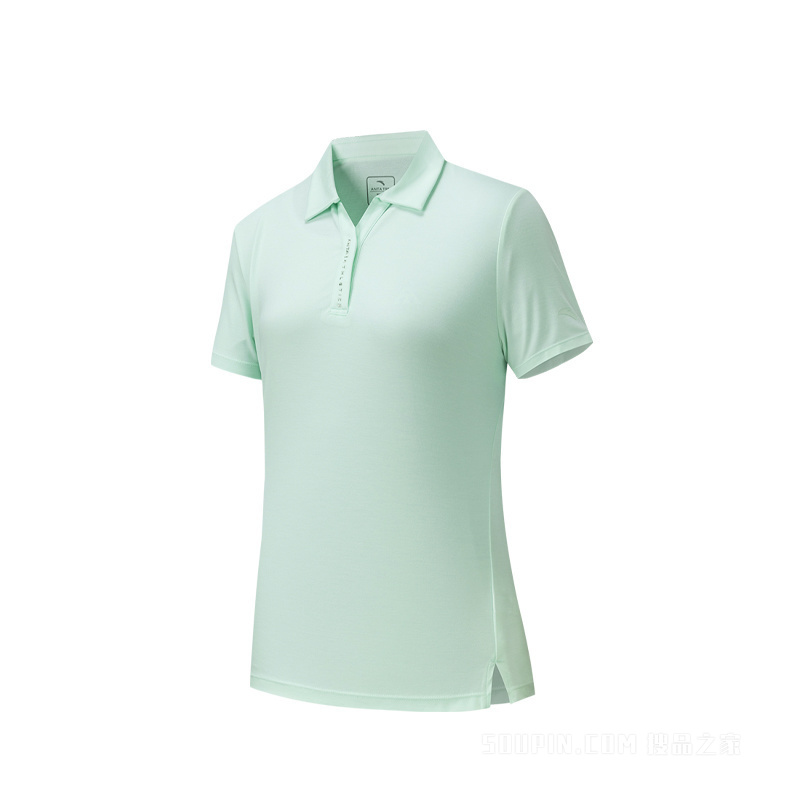 安踏训练女子液柔冰肤短袖POLO衫