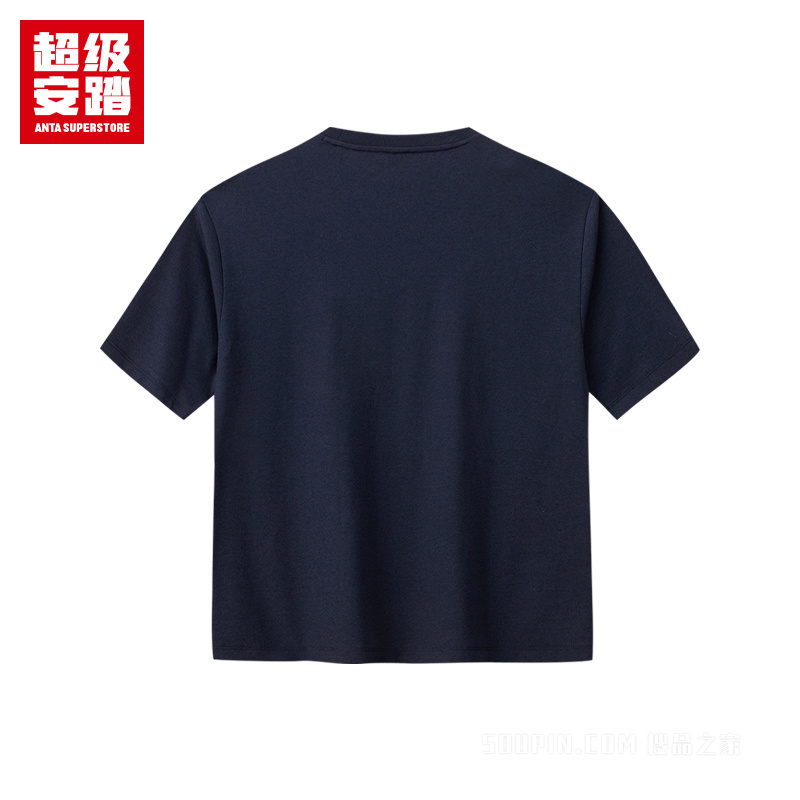 超级安踏潮流文化女子冰肤3A抗菌短袖针织衫