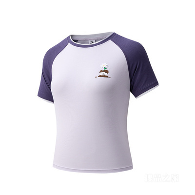 安踏×呆萌町联名女子短袖针织衫