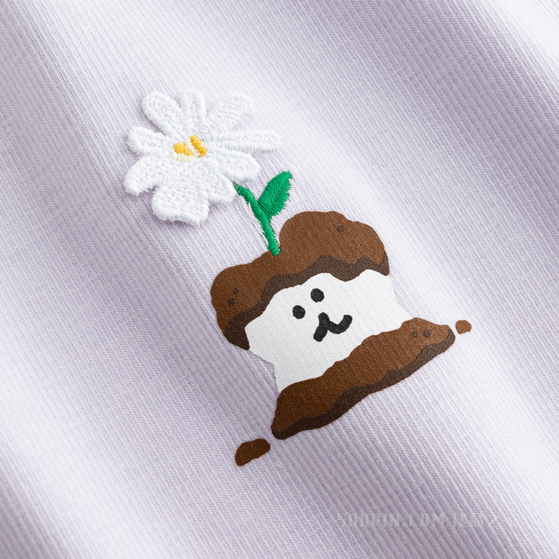 安踏×呆萌町联名女子短袖针织衫