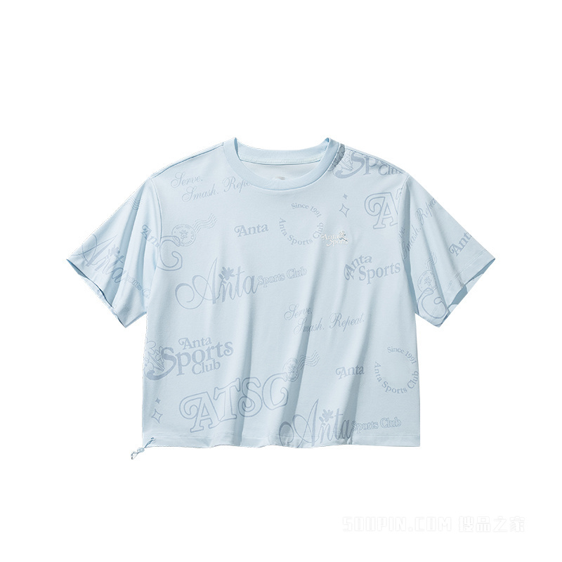 安踏生活系列运动复古女子冰肤3A抗菌短T