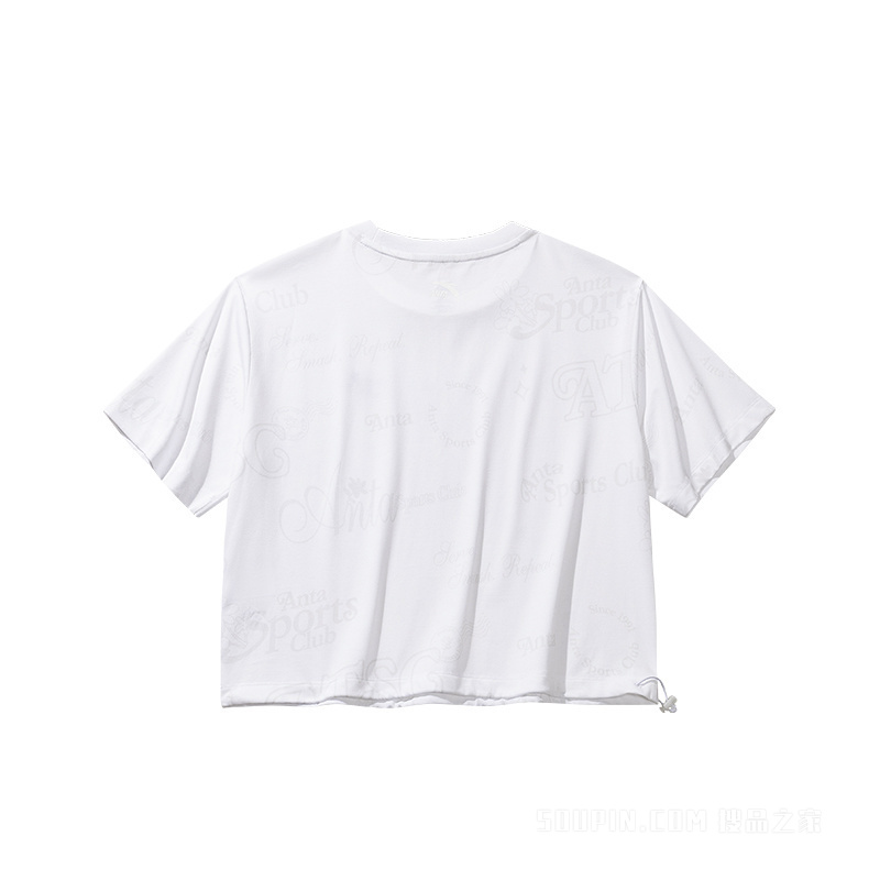 安踏生活系列运动复古女子冰肤3A抗菌短T