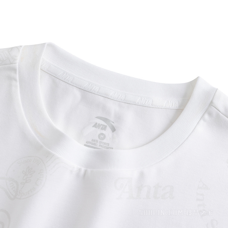 安踏生活系列运动复古女子冰肤3A抗菌短T