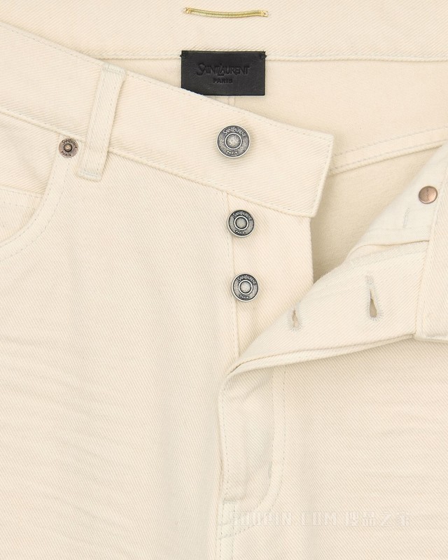 90年代风格V型腰法式黑色宽松牛仔长裤