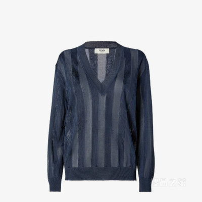 毛衣 海军蓝Pequin桑蚕丝毛衣