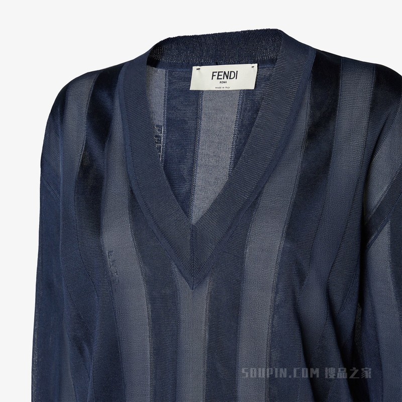 毛衣 海军蓝Pequin桑蚕丝毛衣