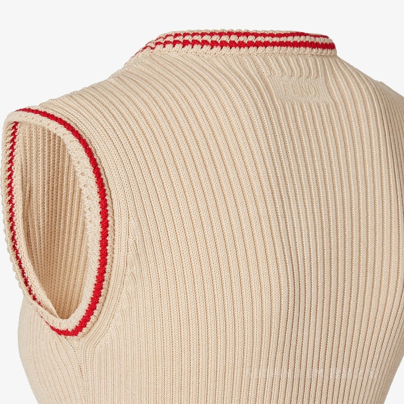 连衣裙 米色棉质钩针连衣裙